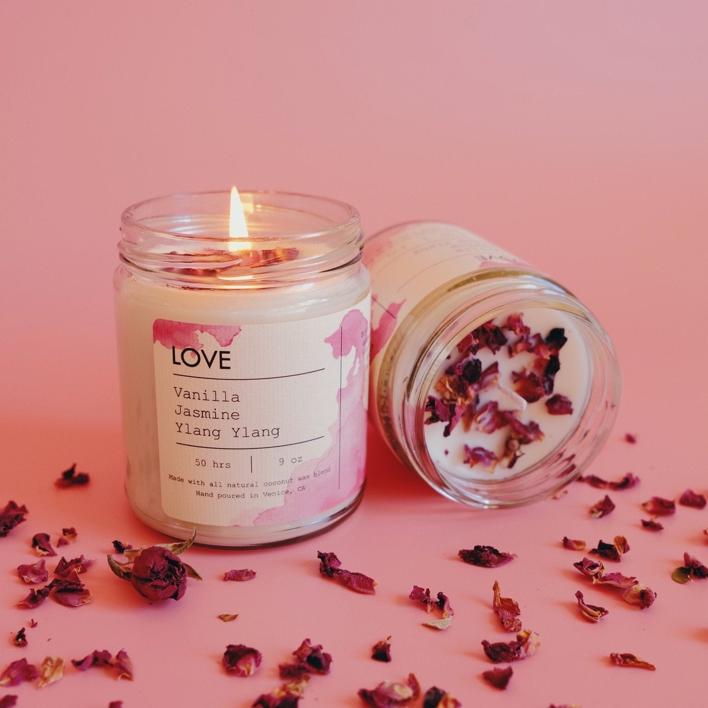 BLUSHBEAM Love Petals Soy Candle – 9oz - Blushbeam.co.uk