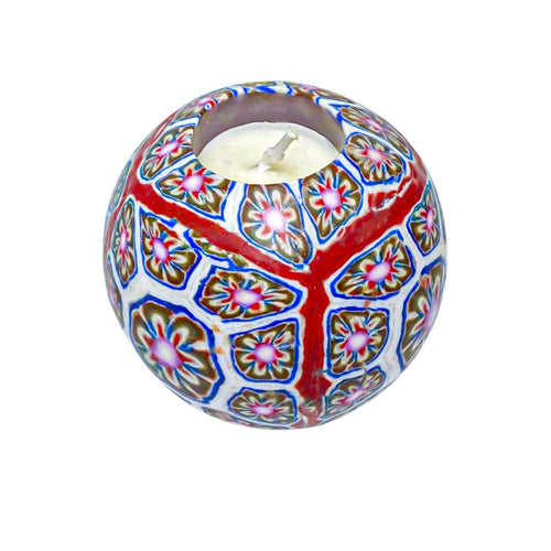Blushbeam White Flower Candle Ball – Decorative Artisan Candle