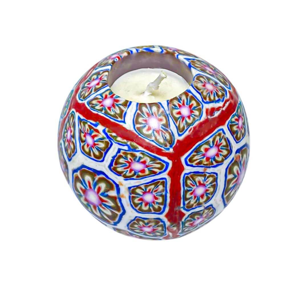White Flower Candle Ball is a beautifully handcrafted decorative artisan candle designed to bring elegance and serenity to any space.