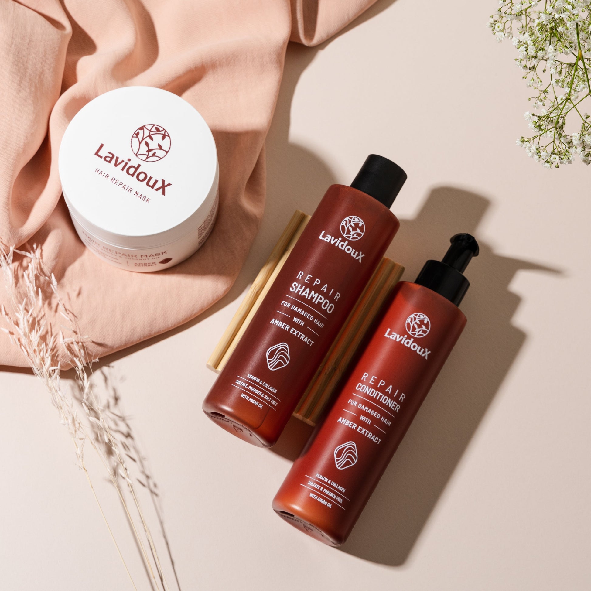 Blushbeam :Repair Shampoo & Conditioner Set