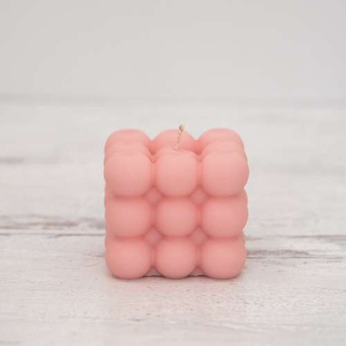 Bubble Cube Soy Wax Candle — 6 Colours