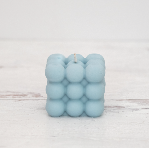 Bubble Cube Soy Wax Candle — 6 Colours
