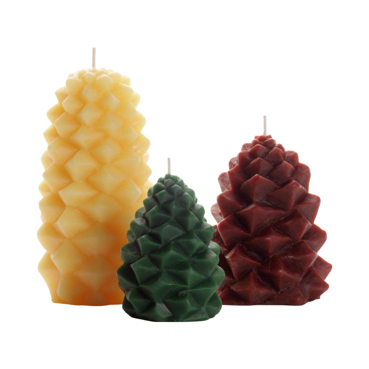 Beeswax Pinecone Candle — 100% Natural, 3 Sizes