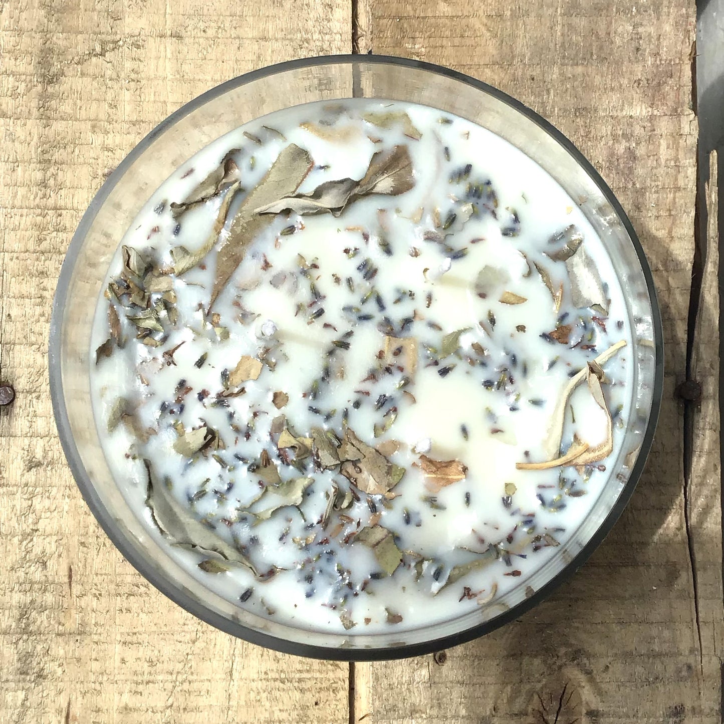 BLUSHBEAM Lavender & White Sage 3 - Wick Soy Candle - Blushbeam.co.uk