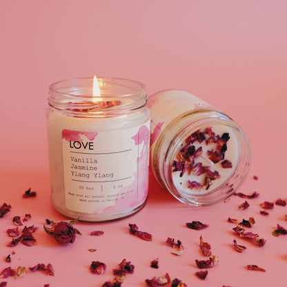 BLUSHBEAM Love Petals Soy Candle – 9oz - Blushbeam.co.uk