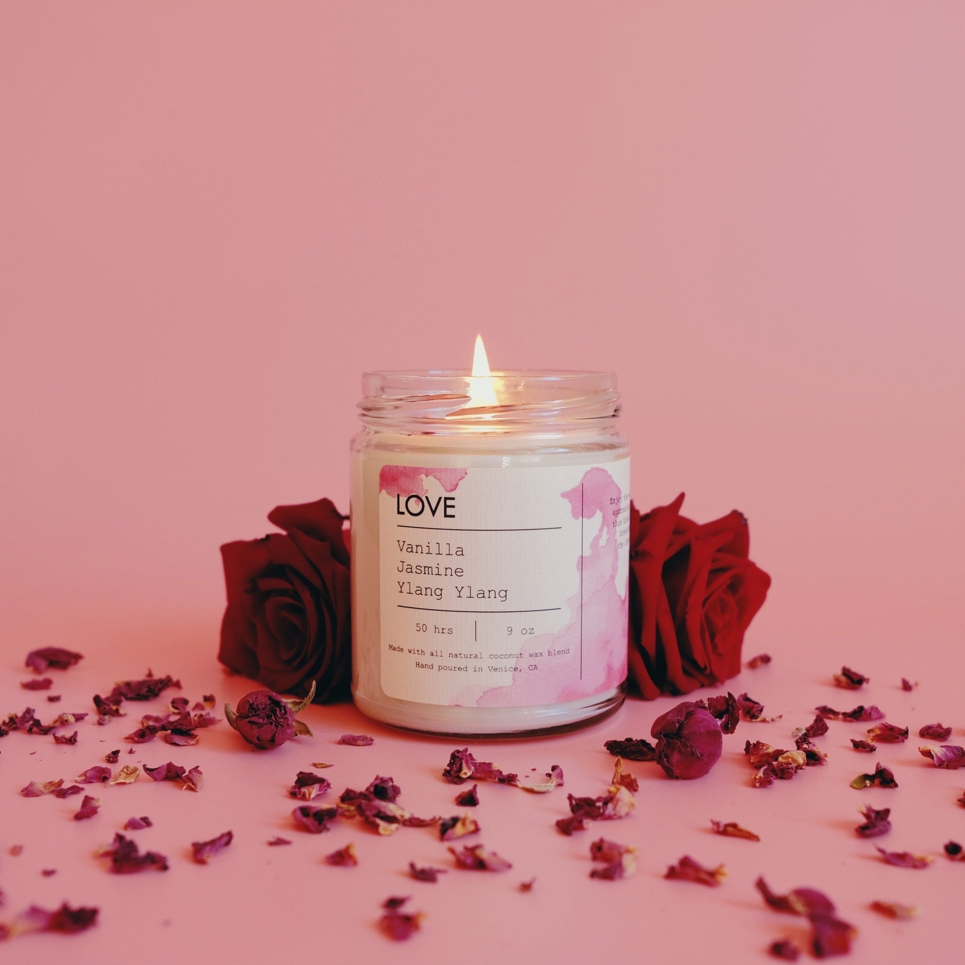 BLUSHBEAM Love Petals Soy Candle – 9oz - Blushbeam.co.uk