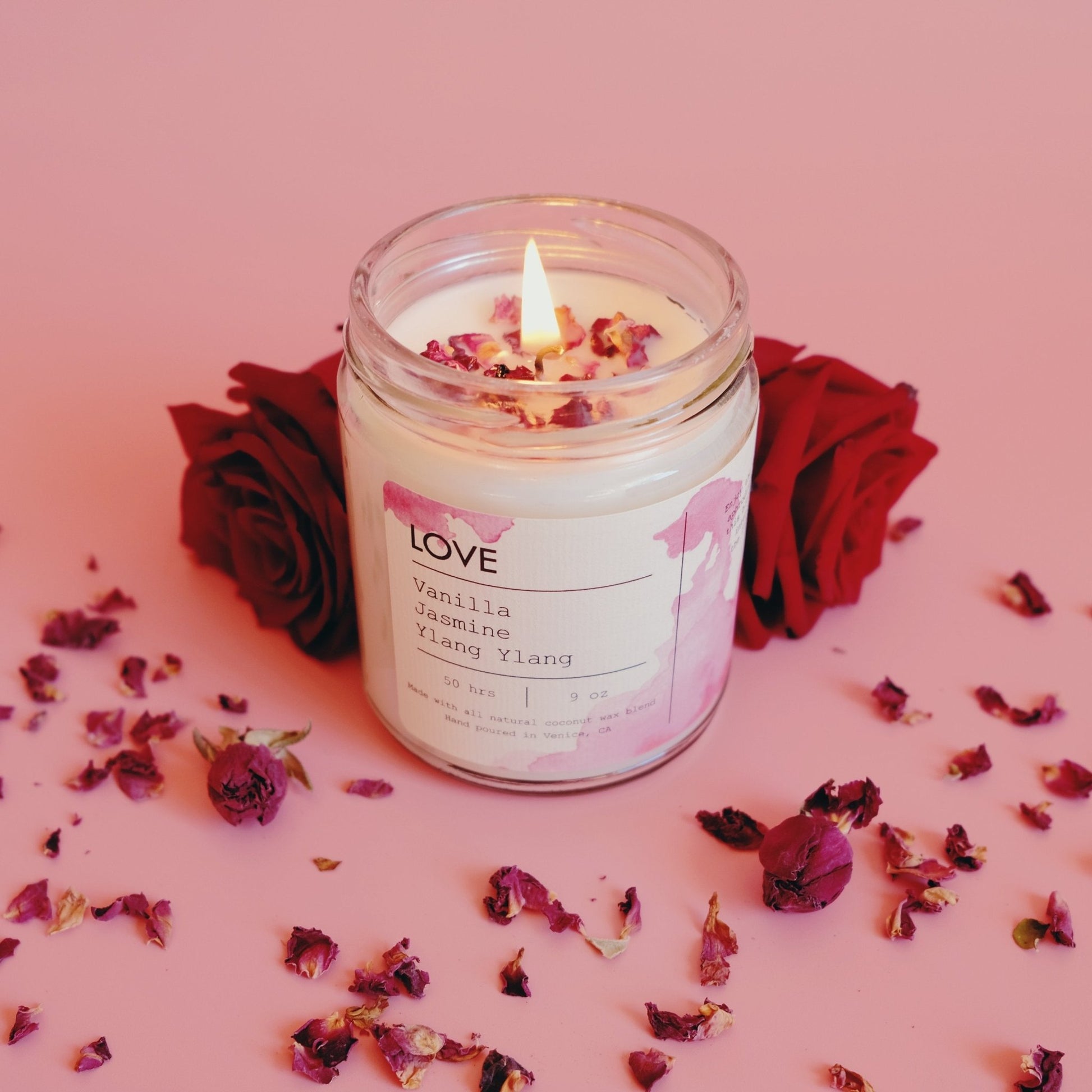 BLUSHBEAM Love Petals Soy Candle – 9oz - Blushbeam.co.uk