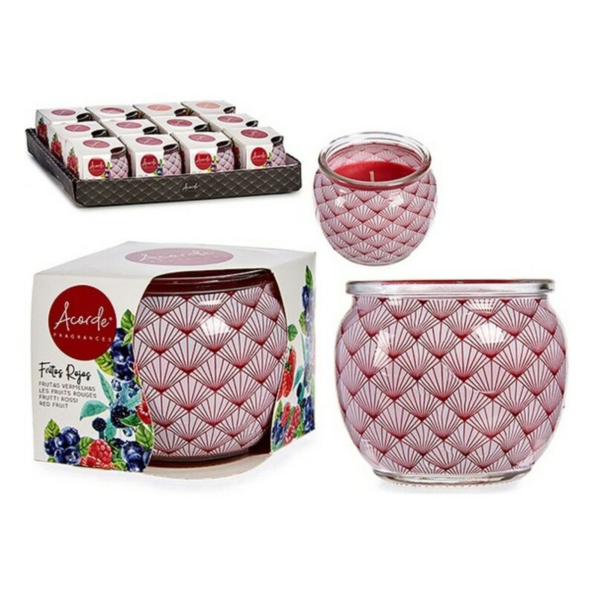 Blushbeam Red Scented Candle – Glass & Crystal, 20 - Hour Burn - Blushbeam.co.uk