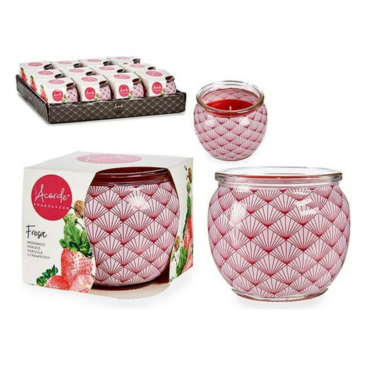 Blushbeam Red Scented Candle – Glass & Crystal, 20 - Hour Burn - Blushbeam.co.uk
