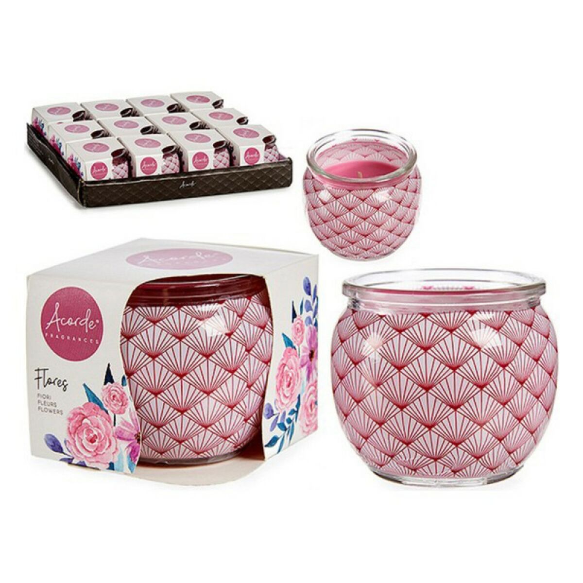 Blushbeam Red Scented Candle – Glass & Crystal, 20 - Hour Burn - Blushbeam.co.uk