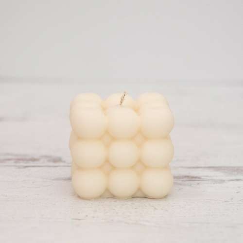 Bubble Cube Soy Wax Candle — 6 Colours